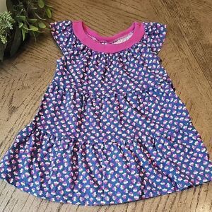 Tea Collection Blue and Pink Floral Blouse 2T